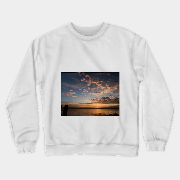 Sunset at Lake Constance Crewneck Sweatshirt by Offiinhoki